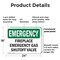 Signmission Fireplace Gas Shutoff Valve Emergency Sign, Plastic, 24in W x 18in L, 2PK OS-2PACK-EM-P-1824-L-10365 - alternate 7